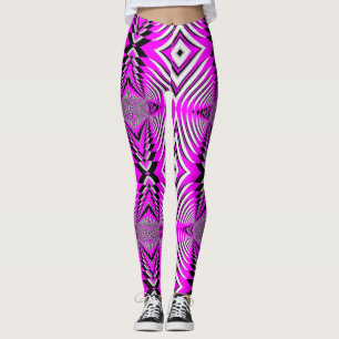 Leggings Pantalons de yoga faits main par un Motif de Fusch