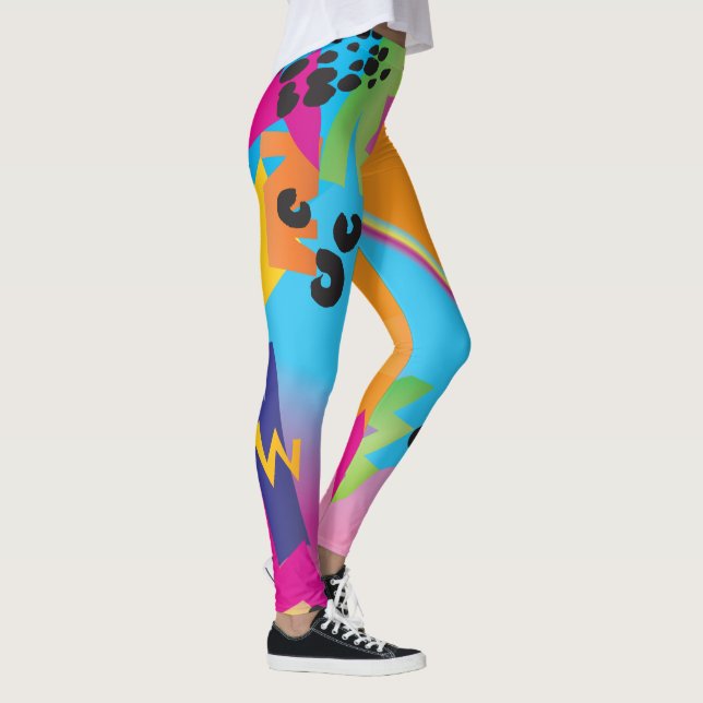 Leggings Pantalons de Yoga Motif rétro (Droite)