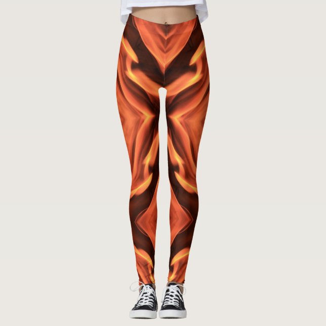 Leggings Pantalons Hot Sizzlin - Leggins d'impression de fl (Devant)