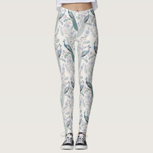 Leggings Paon Élégant Floral Vintage (9)