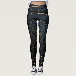 Leggings Papier de luxe coupé : Golden Gradient.