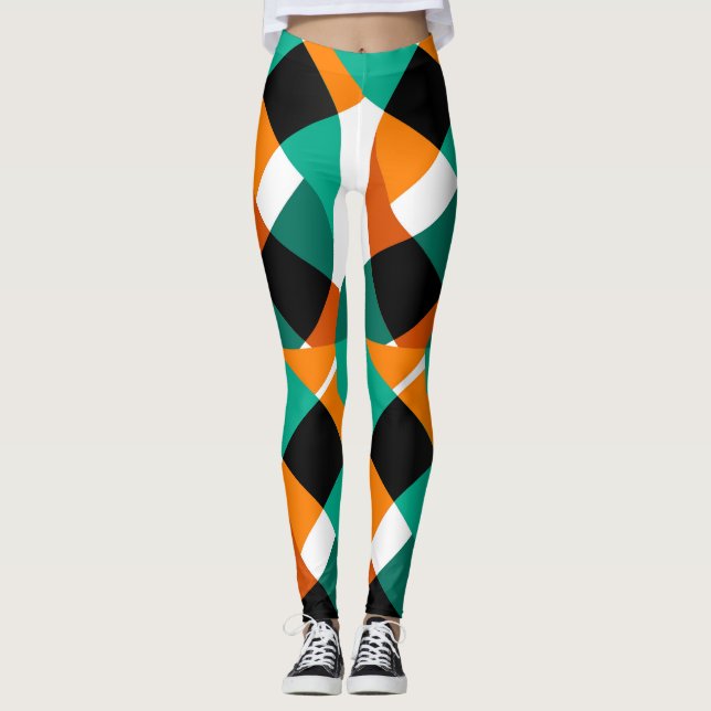 Leggings Papier peint rétro : Conception Vintage (Devant)