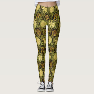 Leggings Papier peint Tulipe et Lys vert de William Morris