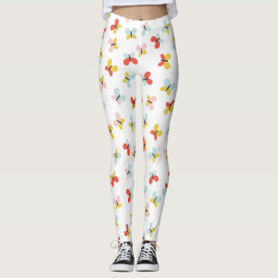 Leggings Papillon et motif floral 