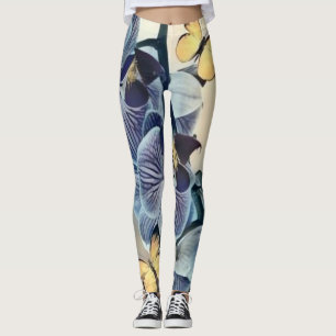 Leggings Papillon jaune orchidée violet