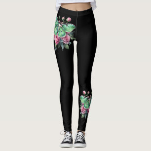 Leggings Papillon lune et fleurs