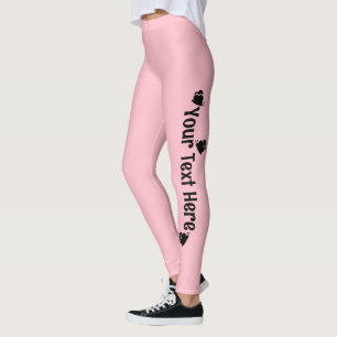 Leggings Papillon Personnalisé Rose Nom