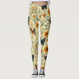 Leggings Papillon Vintage Fleur Sauvage (6)
