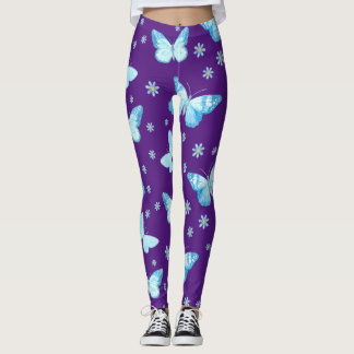 Leggings Papillons bleu clair