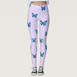 Leggings Papillons bleus et noirs 