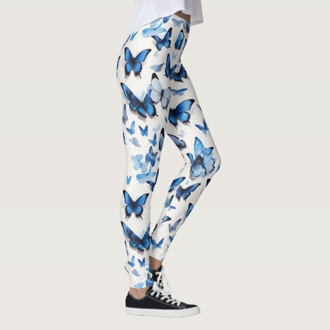 Leggings Papillons bleus vibreux (Droite)