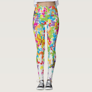 Leggings Papillons colorés 01.bw offWhite BG