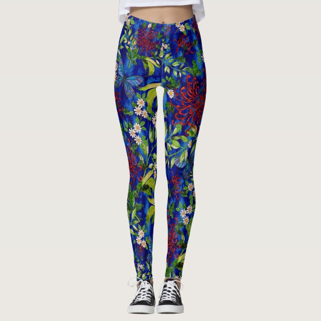 Leggings Papillons et marguerites (Devant)