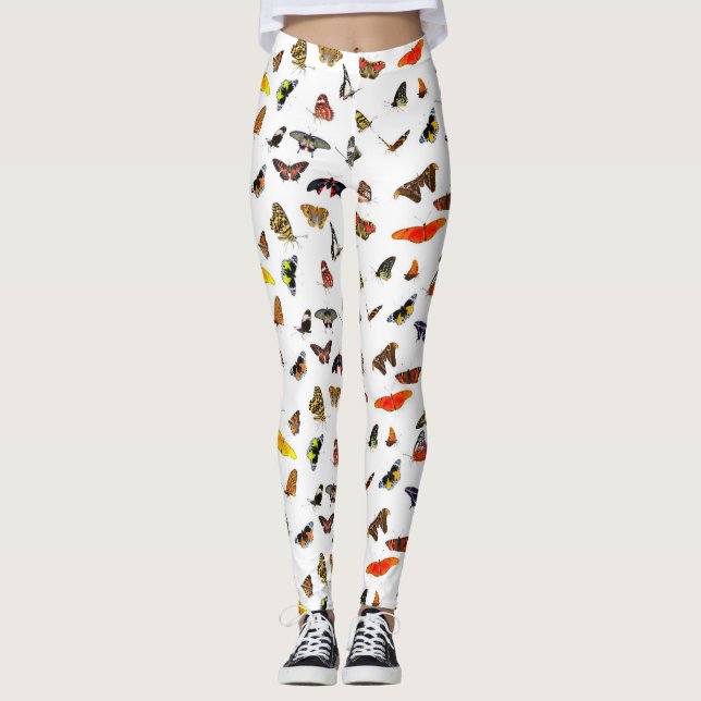Leggings PAPILLONS faits sur commande de guêtres (Devant)