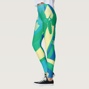 Leggings Papillons Jazz Pochoir Art Déco vintage