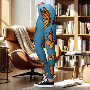 Leggings Papillons Monarch Ombre Bleu