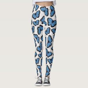 Leggings Papillons morpho bleu