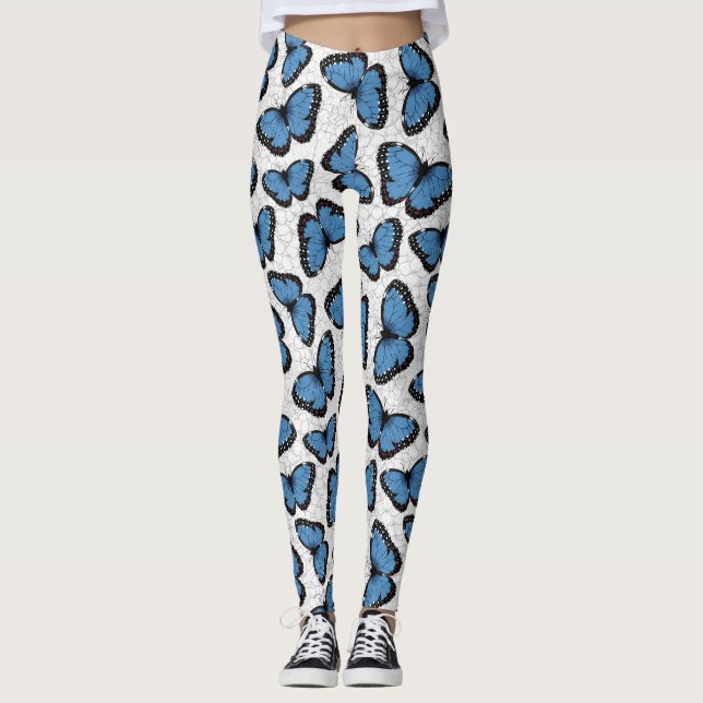 Leggings Papillons morpho bleu (Devant)