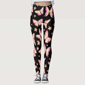 Leggings Papillons roses