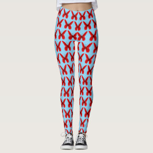 Leggings Papillons rouges que vous choisissez Couleur Arriè