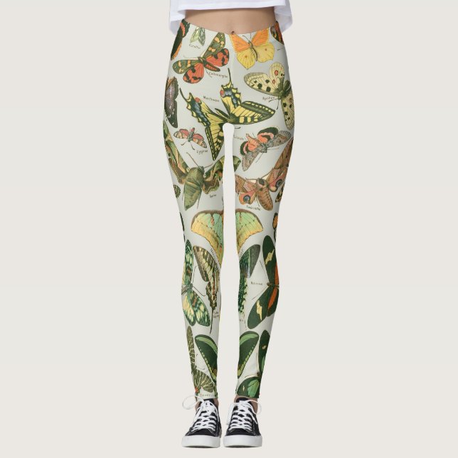 Leggings Papillons Vintages papillons d'antiquités Art (Devant)