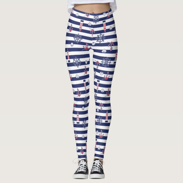 Leggings Par le motif de mer (Devant)