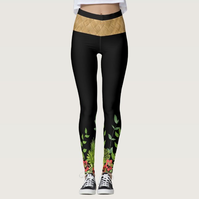 Leggings Paradis tropical (en déplacement) (Devant)