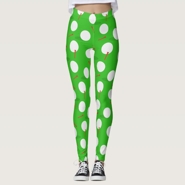 Leggings Parcours de golf à motifs (Devant)