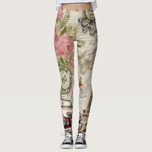 Leggings Paris Vintage : Style carte postale