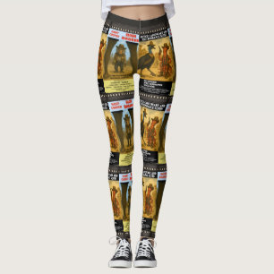 Leggings Parodie d'affiche de film animalier western
