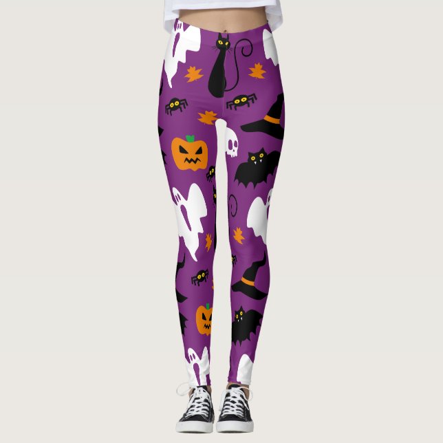 Leggings Partie mignonne de costume de Halloween (Devant)