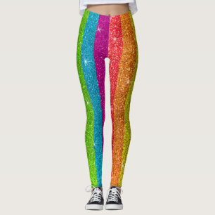 Leggings Parties scintillant Arc-en-ciel drapeau mariage Ga
