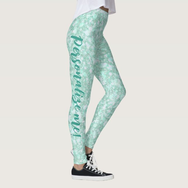 Leggings Parties scintillant bleu cristallisé doux Aqua TEX (Droite)