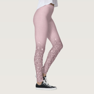 Leggings Parties scintillant brillant or rose