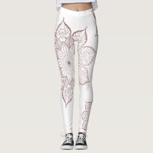 Leggings Parties scintillant des Gold Faux Roses non centré