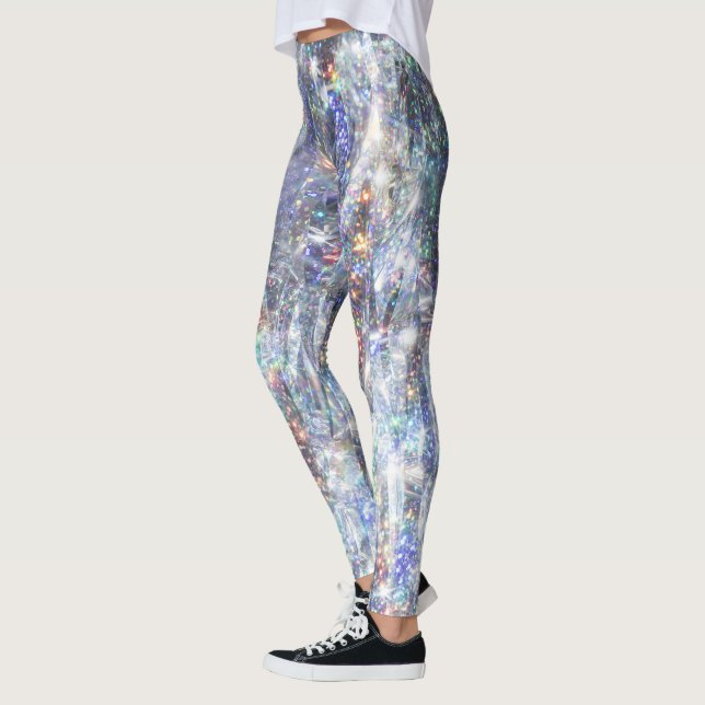 Leggings Parties scintillant d'étincelle holographique (Gauche)