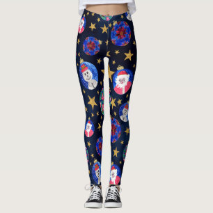 Leggings Parties scintillant d'or Festive Étoiles Ornements