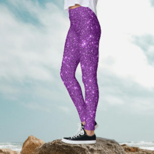 Leggings Parties scintillant élégante moderne violet monoch