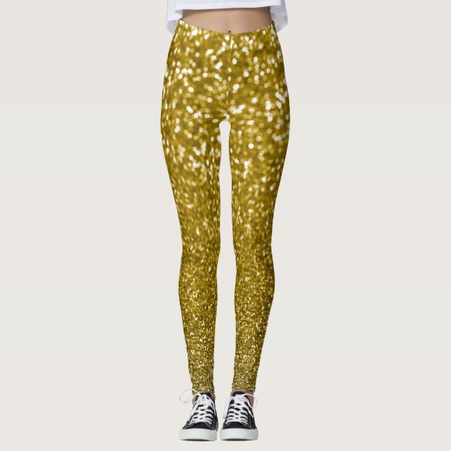 Leggings Parties scintillant en or glam (Devant)