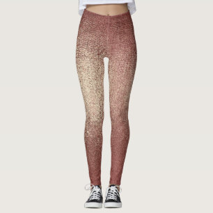 Leggings Parties scintillant en poudre rose rose or brillan