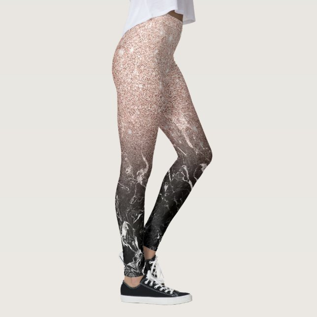 Leggings Parties scintillant et marbre (Droite)