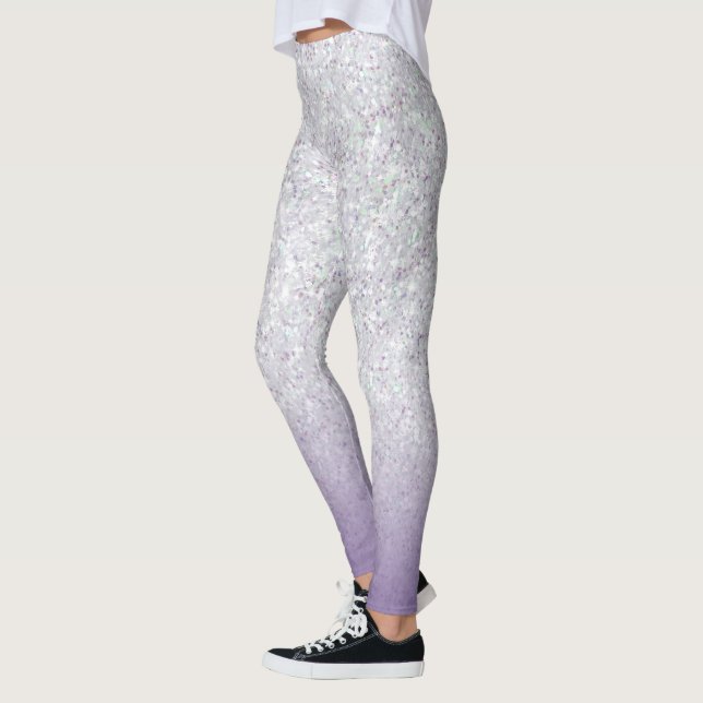 Leggings Parties scintillant gris violet éclaboussure moder (Gauche)