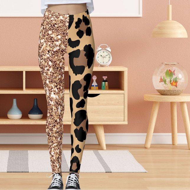 Leggings Parties scintillant Leopard Étincelle Motif Spot W (Créateur téléchargé)