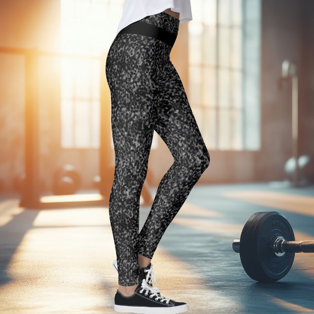 Leggings Parties scintillant noire moderne pattes étincelan (Modern Black Glitter Sparkle Leggings)