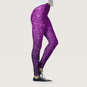 Leggings Parties scintillant Profonde Violet Étincelante Lé