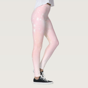 Leggings Parties scintillant rose douce et étincelles