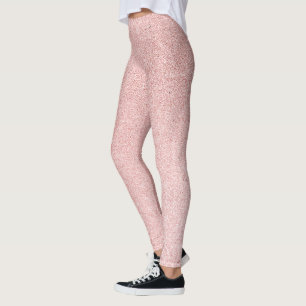 Leggings parties scintillant rose en or étincelante