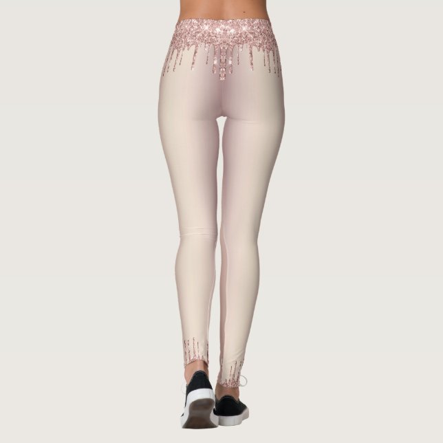 Leggings Parties scintillant rose Gold Blush Drives Chic Da (Dos)