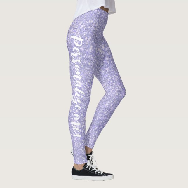 Leggings Parties scintillant rose pâle foncé TEXTE PERSONNA (Droite)