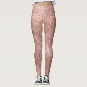 Leggings Parties scintillant Silver Brush Glam Rose Gold